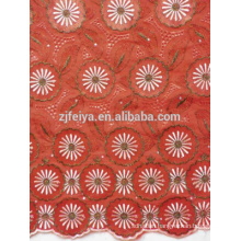 2015 New Fashion Style African Organza Lace Fabric